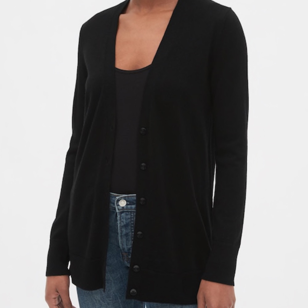 Black cardigan